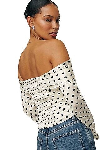 Reformation niri Short Sleeve Blouse (view 2)