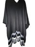 Catherines 100% Acrylic 100% Faux Leather Stripes Black White Gray Coat One size - photo 2