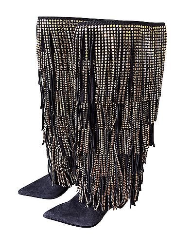 Michael Kors Jayla Fringe Suede Leather  Boots (view 1)