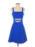 Express Solid Blue Express Casual Dress Size 4 - photo 1