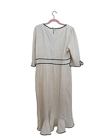 Next Ivory Midi Dress With Black Piping Casual Dress (view 2)