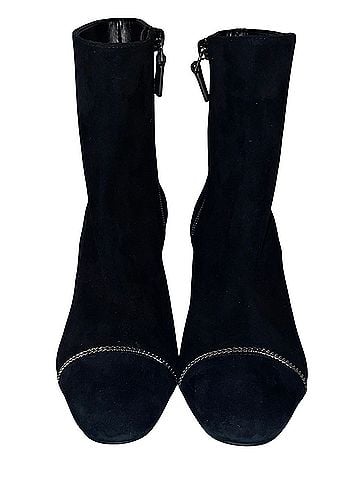 Stuart Weitzman Milla Chain Black Suede Ankle Booties Ankle Boots (view 2)
