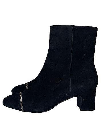 Stuart Weitzman Milla Chain Black Suede Ankle Booties Ankle Boots (view 1)