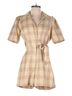 Adelyn Rae 100% Polyester Plaid Tan Adelyn Rae Romper Size M - photo 1