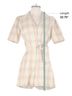Adelyn Rae 100% Polyester Plaid Tan Adelyn Rae Romper Size M - photo 3