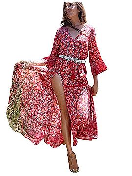 Tulle & Batiste Jamawar Rose Casual Dress (view 1)