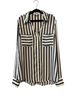 Express Stripes Black White Button-Down Shirt Size S (petite) - photo 1