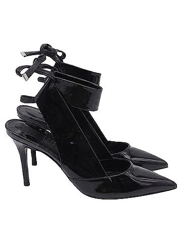 Salvatore Ferragamo Salvatore Ferragamo Ankle-Strap Pump with Transparent PVC Detail in Black Patent Leather (view 1)
