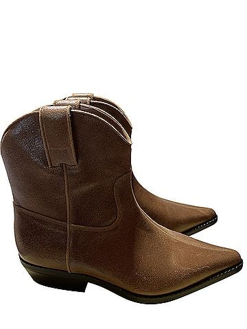 Michael Kors Noemi’s Distressed Bombe Leather Ankle Boots (view 1)