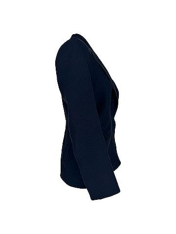 Lanvin Lanvin Single-Breasted Blazer with Pockets in Navy Blue Linen (view 2)