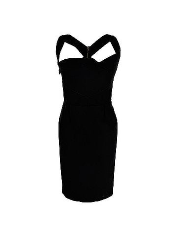 Roland Mouret Roland Mouret Square Neck Mini Dress in Black Viscose (view 1)