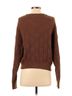 Reformation 100% Cotton Houndstooth Tortoise Grid Chevron-herringbone Brown Reformation Pullover Sweater Size S - photo 2