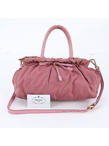 Prada Prada Tessuto Nylon BN1631 Leather 2-Way Shoulder Bag/Handbag for Women (with Guarantee Card) (view 1)