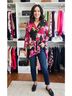 Sunny Leigh Floral Multi Color Button-Down Shirt Size M - photo 6