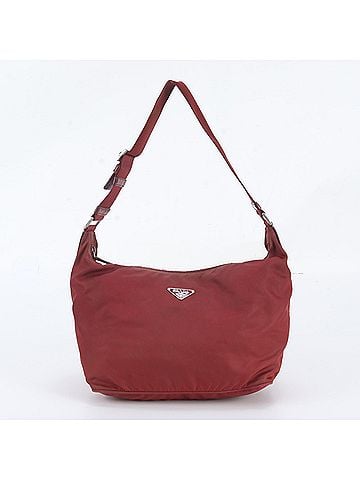 Prada Prada Tessuto Nylon Triangle Logo Leather Shoulder Bag, One-Shoulder Tote Bag for Women (view 1)