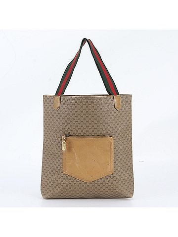 Gucci Gucci Old Micro GG Sherry Line Leather Tote Bag Shoulder Business for Men (view 1)