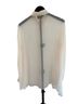 DKNY 100% Silk Ivory Button-Down Shirt Size L - photo 2