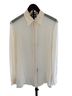 DKNY 100% Silk Ivory Button-Down Shirt Size L - photo 1
