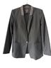 Club Monaco 55% Wool 43% Polyester 2% Elastane 100% Leather Black Blazer Size 12 - photo 1