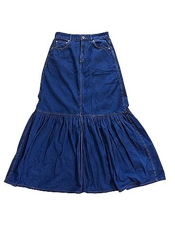 Billy Reid denim maxi skirt Denim Skirt (view 1)