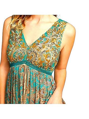 Ranna Gill Beaded Paisley Maxi Dress Casual Dress (view 2)