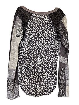 We the Free Leopard Bandana Patchwork Top Long Sleeve T-Shirt (view 2)
