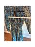 Aqua 100% Polyester Floral Blue Green Casual Dress Size L - photo 4