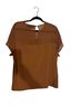 DKNY Brown Short Sleeve Blouse Size L - photo 2