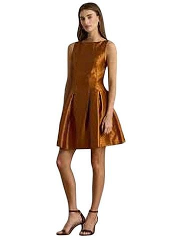 Ralph Lauren Metallic Fit &amp; Flare Cocktail Dress Cocktail Dress (view 2)