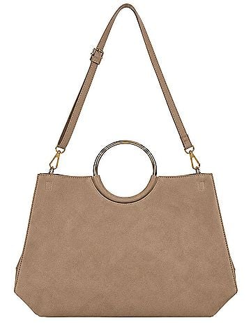Banana Republic Faux Suede Gold Ring Handle Convertible Crossbody Tote (view 1)