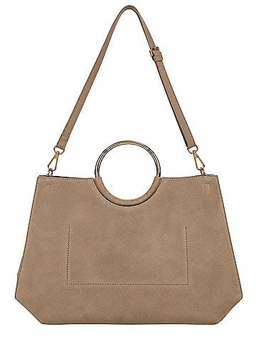 Banana Republic Faux Suede Gold Ring Handle Convertible Crossbody Tote (view 2)