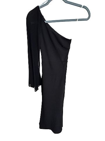 Lulus Lulus Majestic Attitude Black Cape Cocktail Dress (view 1)