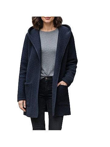 Farhi by Nicole Farhi boiled wool hooded cardigan Coat (view 1)