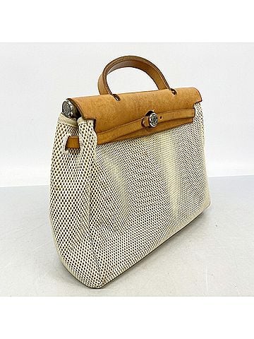 Hermès Hermes Herbag PM handbag, Toile GM, Natural, ?G stamp, Ladies'. (view 2)
