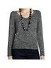 Eileen Fisher 100% Cotton Marled Black White Pullover Sweater Size S - photo 4