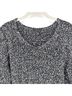 Eileen Fisher 100% Cotton Marled Black White Pullover Sweater Size S - photo 6