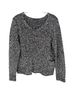 Eileen Fisher 100% Cotton Marled Black White Pullover Sweater Size S - photo 1