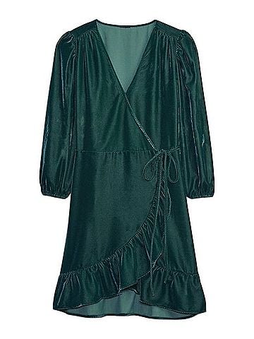Gap Velvet Wrap Dress Casual Dress (view 1)