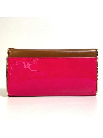 Christian Louboutin Christian Louboutin 1120586 Bicolor Riviera Bag, Handbag, Chain Clutch Calfskin Patent Leather, Women's, Brown x Pink (view 2)