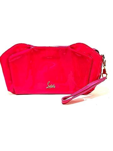 Christian Louboutin Christian Louboutin Enamel Party Bag, Clutch Patent Leather, Women's, Pink (view 1)