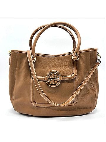 Tory Burch Tory Burch Amanda Handbag, Shoulder Bag, 2-Way Tote Leather, Women's, Camel Brown (view 1)