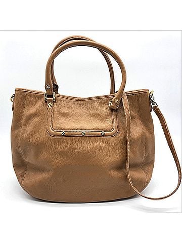 Tory Burch Tory Burch Amanda Handbag, Shoulder Bag, 2-Way Tote Leather, Women's, Camel Brown (view 2)