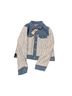 Nanette Lepore Checkered-gingham Blue White Denim Jacket Size L - photo 1