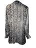 Bebe Animal Print Black White Long Sleeve Blouse Size M - photo 2