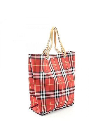 Burberry Burberry Nova Check Handbag, Canvas and Leather, Women's, Red/Brown Multicolor (view 2)