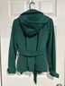 Bongo Dark Green Double-Breasted Quilted Belted Pea Coat Coat - photo 3