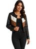 Venti6 Colorblock Faux Leather Cropped Jacket - photo 1
