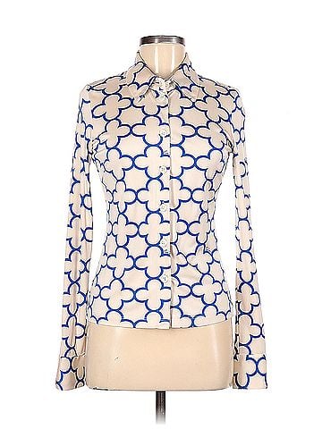 Pink Tartan Pink Tartan Long Sleeve Silk Top (view 1)