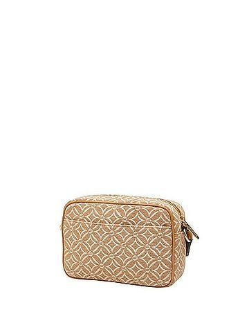 Michael Kors Michael Kors JET SET ITEM Logo Jacquard with Attached Medium Shoulder Bag, Brown Canvas Leather, Women's. (view 2)