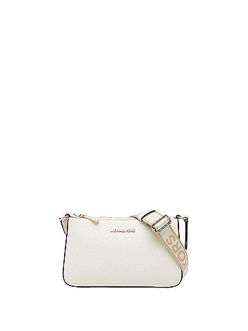 Michael Kors Michael Kors Logo Shoulder Bag, White Leather, Women's (view 1)